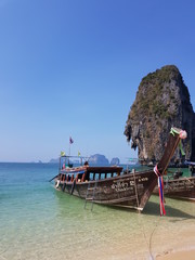 Obraz premium Long tail boat Thailande - Krabi