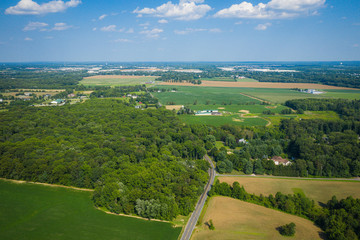 Fototapeta na wymiar Aerial of Plainsboro NJ Summer 2019