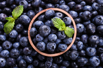 Fresh ripe blueberries