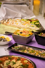 Buffet lors d'un mariage durant le souper