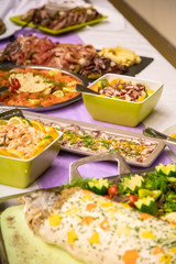 Buffet lors d'un mariage durant le souper