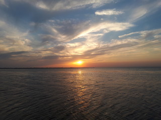 sunset over the sea