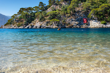 Oludeniz, Turkey. Blue Lagoon. View of the mountains, and sea