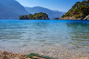 Oludeniz, Turkey. Blue Lagoon. View of the mountains, and sea