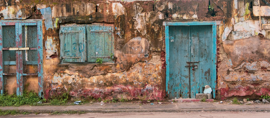 old door in wall