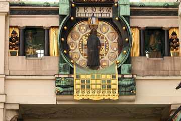 Anchor Clock detail Vienna Austria