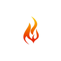 Fire flames icon logo design template