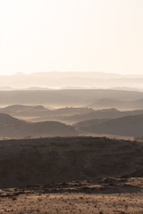 Fog above Namib Desert at Sunrise