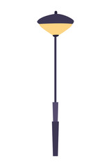 Streetlight post isolated cartoon symbol