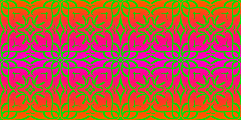 Seamless endless repeating multicolored bright ornament of different colors