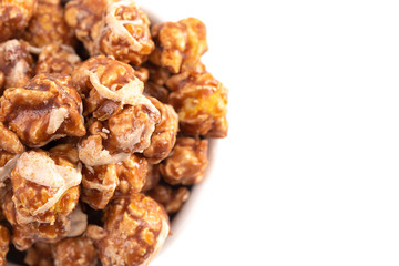 Cinnamon Roll Flavored Gourmet Popcorn Isolated on a White Background