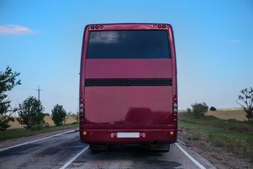 bus goes on highway