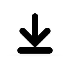 Download icon. Install symbol. Vector sign for web site or mobile app.