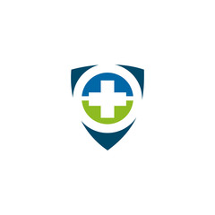 Medical and health care logo design template