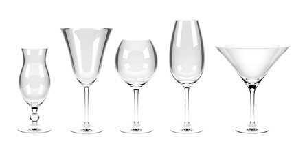 Wine glasses. Set