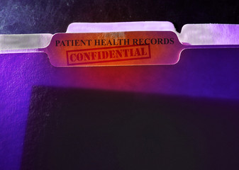 Confidential patient health records folder