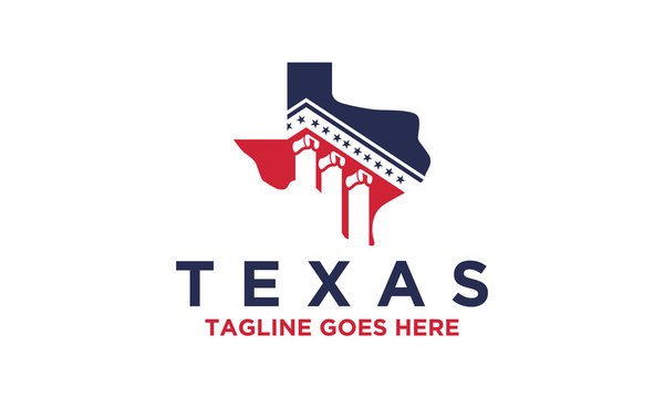 Texas and pillar Vector Template Isolated