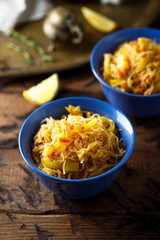 Homemade Asian fried noodles with vegetables
