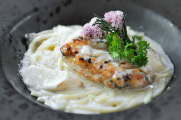 chicken pasta, chicken spaghett