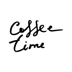 Creative original ink script for hipsters, girls, t shir, wallpaper fashion clothes. Doodle original calligraphic text about cofee.