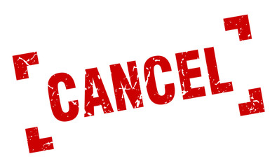 cancel stamp. cancel square grunge sign. cancel