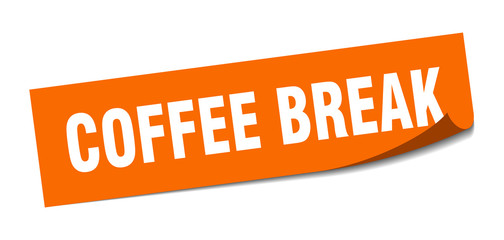 coffee break sticker. coffee break square isolated sign. coffee break