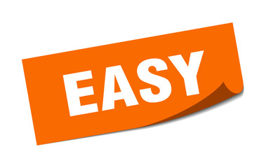 easy sticker. easy square isolated sign. easy