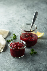 Homemade cherry sauce