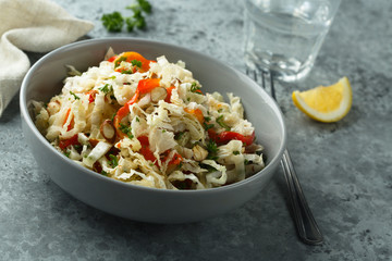Cabbage salad with roasted caprisum
