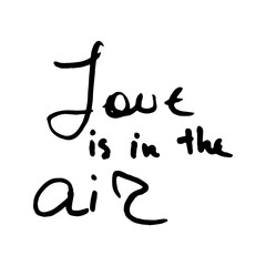 Vector hand draw lettering. Ink draw illustration for postcard, greeting card and banner. Grunge lettering logo