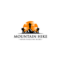 Mountain Hike Logo Vector Template