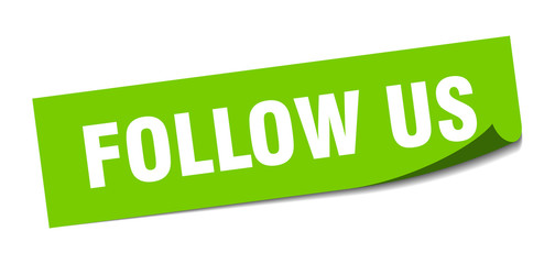 follow us sticker. follow us square isolated sign. follow us