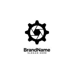 Fototapeta premium Mechanical Lens Logo Design Inspiration