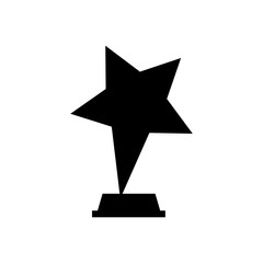 trophy awards icon, logo isolated on white background