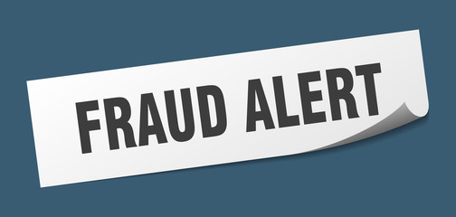 fraud alert sticker. fraud alert square isolated sign. fraud alert