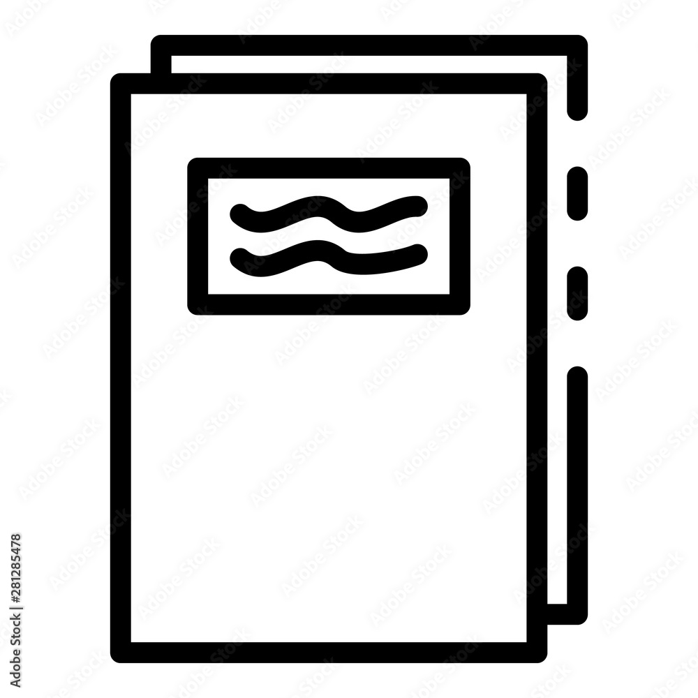 Poster notebook icon. outline notebook vector icon for web design isolated on white background