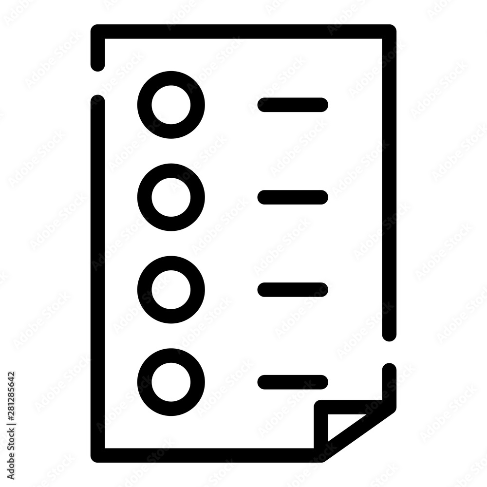 Poster custom form icon. outline custom form vector icon for web design isolated on white background