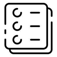 Examination form icon. Outline examination form vector icon for web design isolated on white background