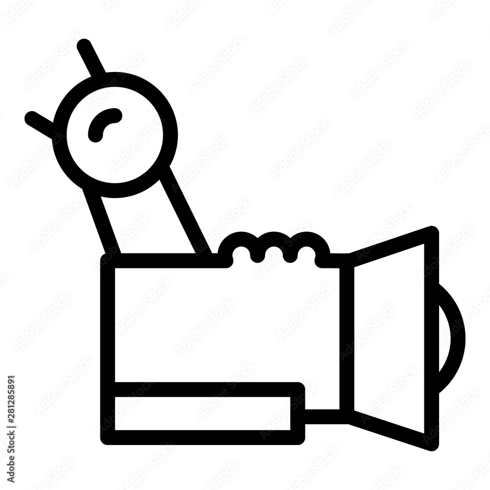 Poster cctv camera on the side icon. outline cctv camera on the side vector icon for web design isolated on