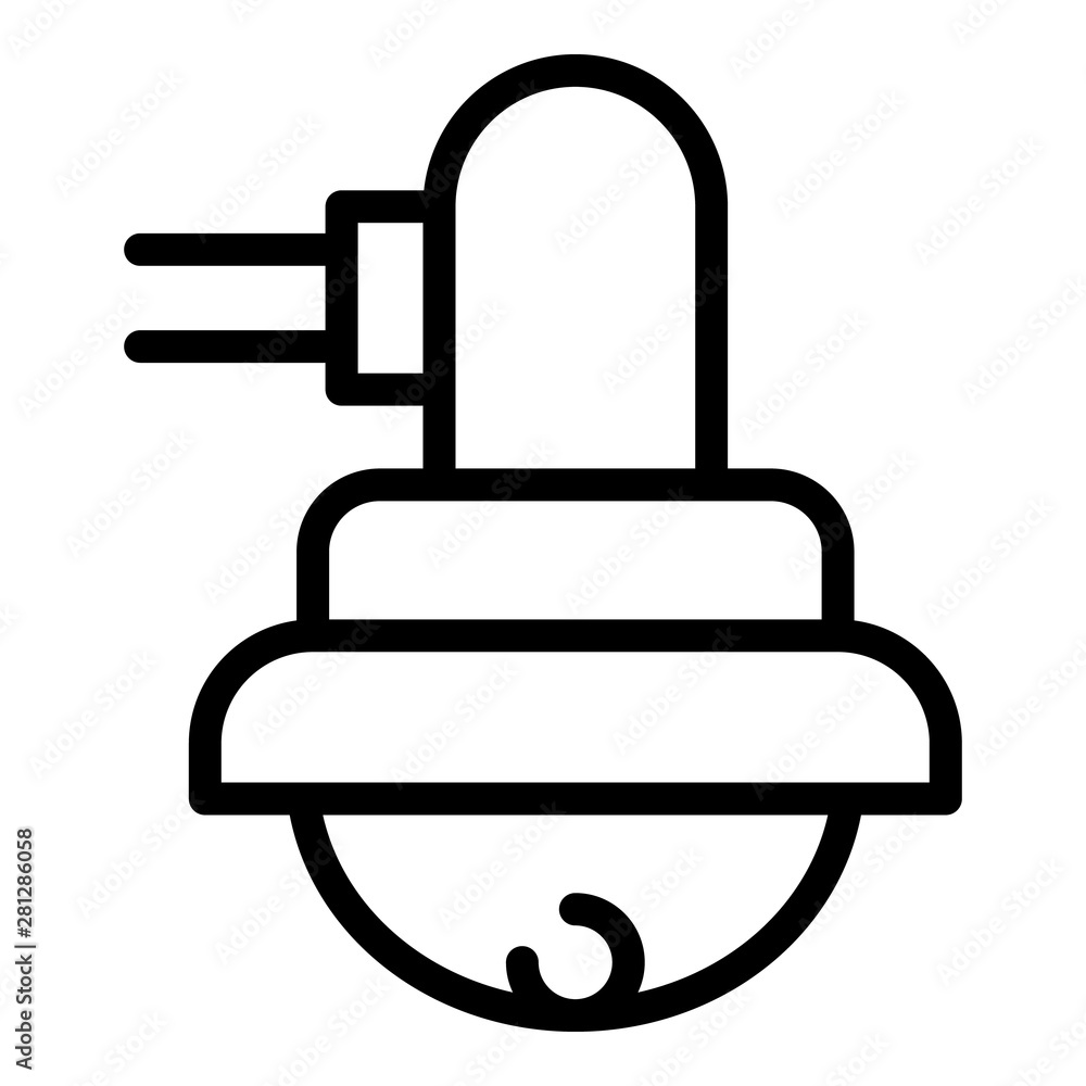 Poster panoramic video camera icon. outline panoramic video camera vector icon for web design isolated on w