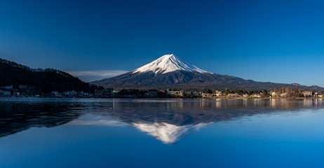 Fototapeta na wymiar Mt. Fuji at kawaguchiko Fujiyoshida, Japan.