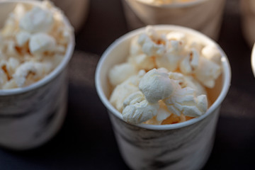 Popcorn in Small Serving Cups