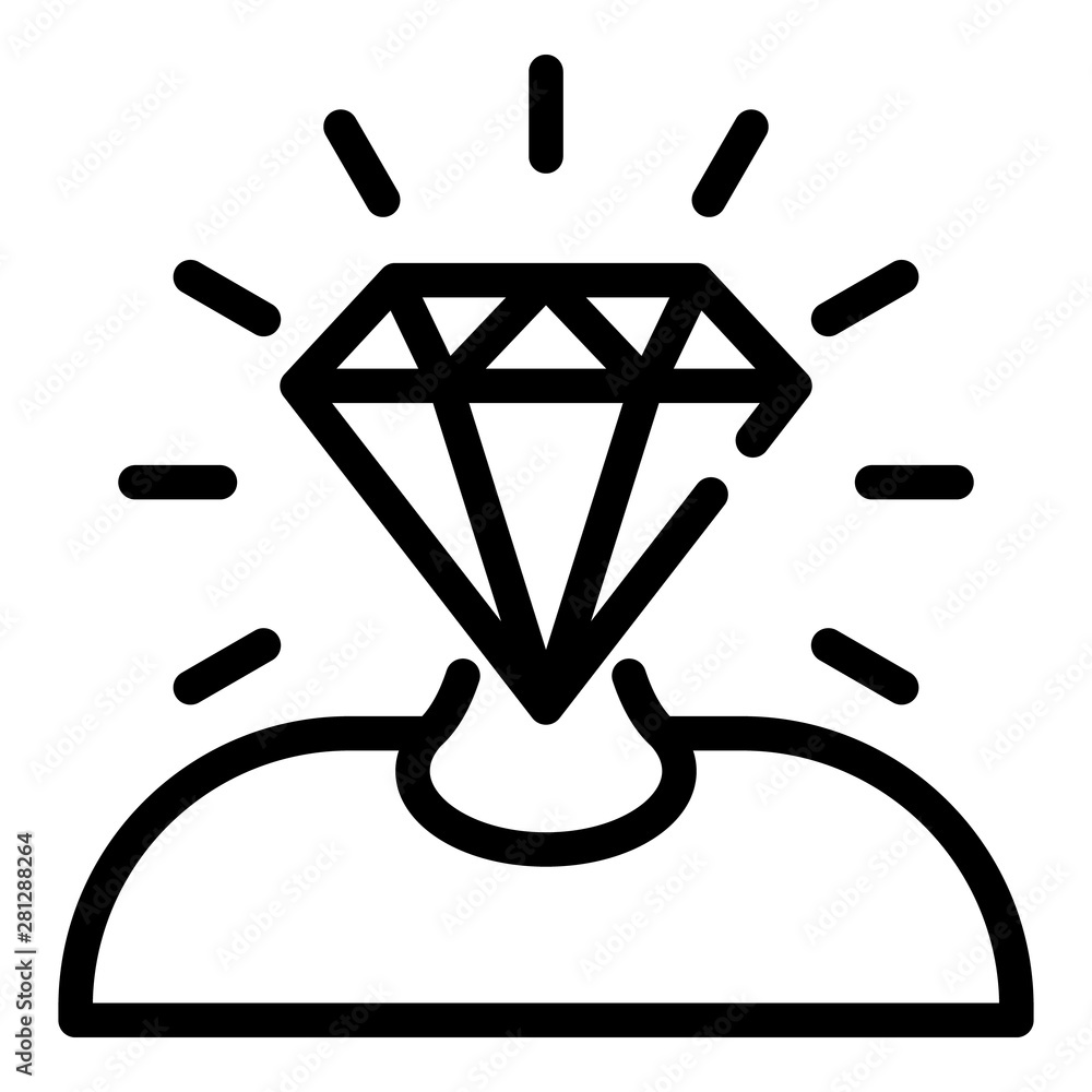 Aufkleber man with a diamond head icon. outline man with a diamond head vector icon for web design isolated on