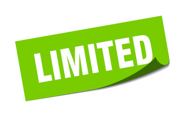limited sticker. limited square isolated sign. limited