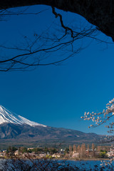 Mt. Fuji at kawaguchiko Fujiyoshida, Japan.