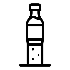 Plastic soda bottle icon. Outline plastic soda bottle vector icon for web design isolated on white background