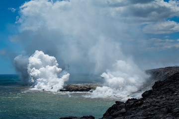 Fototapeta na wymiar Lava in Hawaii