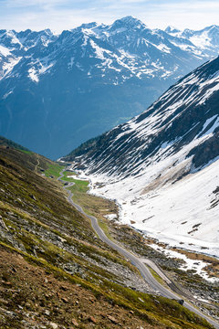 Road to Rettenbach glacier, Soelden, Oetztal, Tyrol, Austria