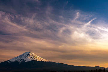 Mt. Fuji at kawaguchiko Fujiyoshida, Japan.