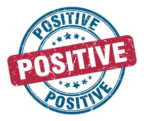 positive stamp. positive round grunge sign. positive